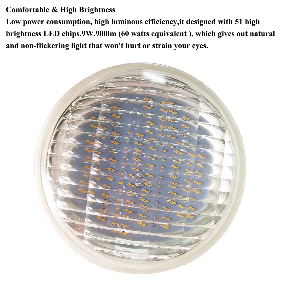 LED PAR36 Bulb 9W 5000K Eq to 60W Halogen 10-30V Waterproof IP68 Flood Landsc... - Image 4 of 4