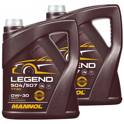Motoröl Motor Öl MANNOL 0W-30 Legend 504/507 2 X 5 Liter für Skoda Smart VW