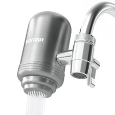 Vortopt Stainless Steel Faucet Water Filter for Sink - 500 Gallons Water Purifie