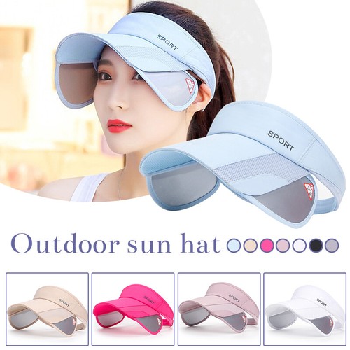 Ladies Hat Sun Cap Sun UV Protect Sun Visor Sunshade Wide Brim Beach Hats Beige - Picture 2 of 19