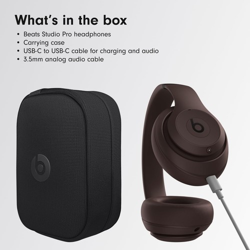 Studio Pro Kabelloser Bluetooth-Kopfhörer mit Geräuschunterdrückung - Dunkelbrau - Bild 6 von 7