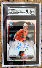 2023 Bowman Chrome Adam Crampton Refractor AUTO SGC 9.5 492/499 1st Orioles RC