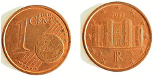 Rare coins : 1 euro year 2013/ Italy.