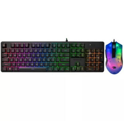 iBUYPOWER KM7 Chimera Full-Size Wired Membrane RGB Keyboard and Mouse NEW 