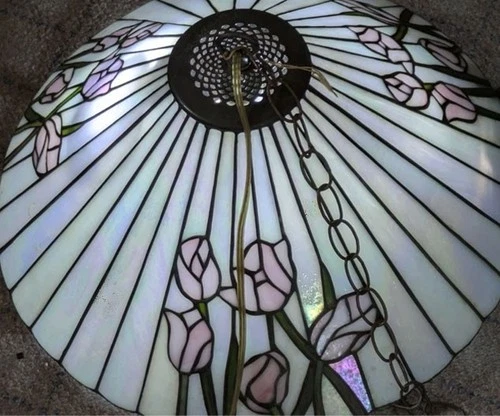 Vintage Tiffany Style Stained Glass Hanging Ceiling Light Fixture Lamp