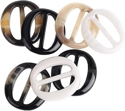 6 Stück 5 Cm Modische Harz-T-Shirt-Clips, Einfache T-Shirt-Ringe, Verschlüsse, E