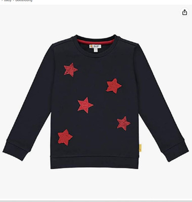 Steiff Sweatshirt Gr 80 Blau Langarm Pullover Pulli Top Zustand