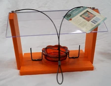 Enchanted Garden USA Poly Recycled Orange Oriole Bird Feeder USA Made