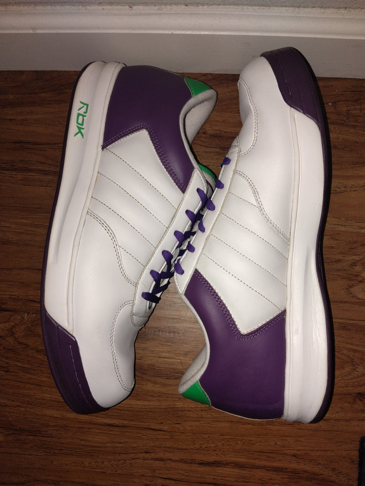 Vintage Reebok S. Carter Classic Low Joker Purple Green 10-159604 Size 12
