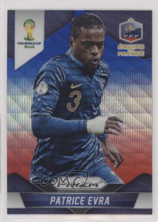 2014 Panini Prizm World Cup Blue & Red Wave Prizm Patrice Evra #77 1a11