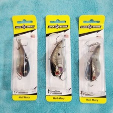 3 - Luck E Strike Hail Mary 3/4oz RCHM34-157-1 Chrome/Black Lure