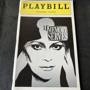 Rare 1999 IF MEMORY SERVES at PROMENADE Off-Broadway PLAYBILL Elizabeth ASHLEY