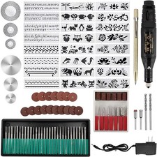 108PCS Electric Engraving Tool Kit Rotary Engraver Pen DIY Miniature Sander Tool