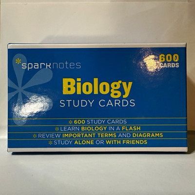 SparkNotes Biology Study Cards 600 Flashcards Box Set Study Guide