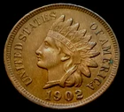 1902 INDIAN HEAD CENT UNCIRCULATED! 4 DIAMONDS! A beautiful coin!