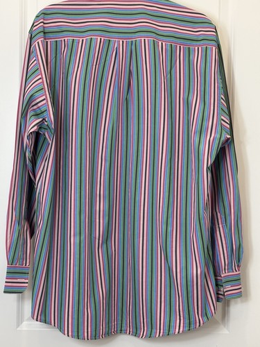 Vintage Burberry London Hemd Herren LT Large Tall Mehrfarbig Button Down USA - Bild 16 von 17