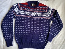 NWT Vintage Abraham and Straus Winter Snow Fair Isle Christmas Nordic Sweater M