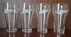 Coca-Cola/Libbey Glass Set Of 4 Vtg 16oz Clear Soda Fountain Glasses 6" Tall