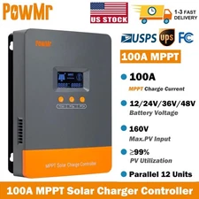 12/24/36/48V 60A 80A 100A MPPT Solar Charge Controller Panel Battery Regulator