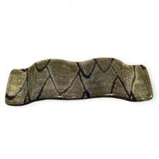 1980 s Vintage Wavy LongFrench Barrette in Gold Black, Glam French Hair Clip