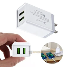 2 Port USB Home Wall Charger Charging Phone USB Fast Quick Charge Power Adapter