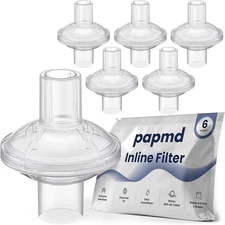 Pap MD Inline CPAP Filters for Machines | Clean Air & Enhanced 6 Pack 6