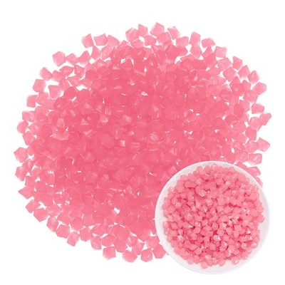 300-Pack Glow in the Dark Rocks, 0.51'' Resin Rhombus Stones [Pink]