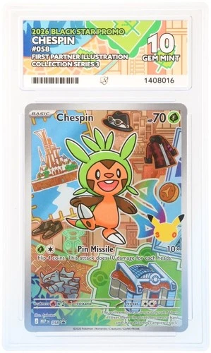 Chespin 058 Ace 10 - Kalos - First Partner Illustration Collection Series 3