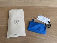 OFFICIAL Upcycled Leather Lamborghini Keyholder key chain Blue