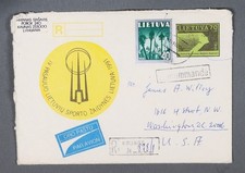 MayfairStamps Lithuania 1991 World Sports Games Cover aaw_78581