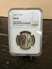1947-D Walking Liberty Half Dollar NGC MS64