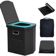 Non-Electric XL Waterless Composting Toilet System Extra Large Portable Folding