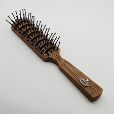 Vintage GOODY Wood Grain 8" Detangle Vented Blow Dry Hair Brush Made In USA