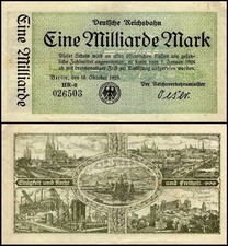 Germany 1 Milliarde - Billion Mark, 1923, P-S1020, Used