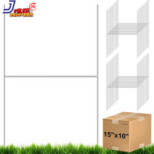 100 Pcs Yard Sign Stakes Metal 15"X10" H Frame Wire Stakes Metal Yard Stakes Use