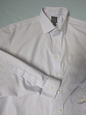 Jos A Bank Traveler's Collection Purple Striped 17.5- 35 Dress Shirt Non  iron | eBay
