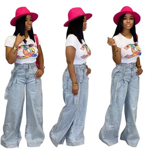 jeans with loose bottom