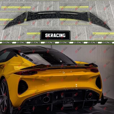 Carbon/Forged Carbon/Gloss Black Rear Trunk Spoiler Wing Fits Lotus Emira 23-25