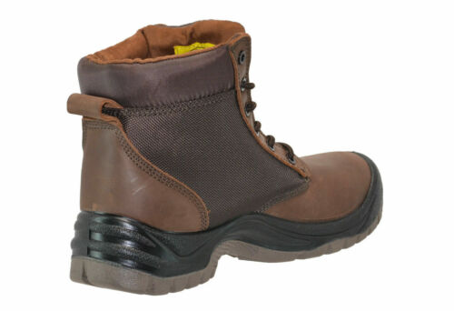 Hombre Bota de Trabajo Cobra C626 Marrón Cuero Sintético Puntera Suave y Resistente al Desliz Nuevas - Imagen 6 de 10