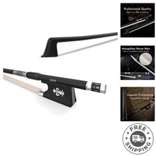 Carbon Fiber Violin Bow - Strong, Balanced  with Fleur De Lis Design