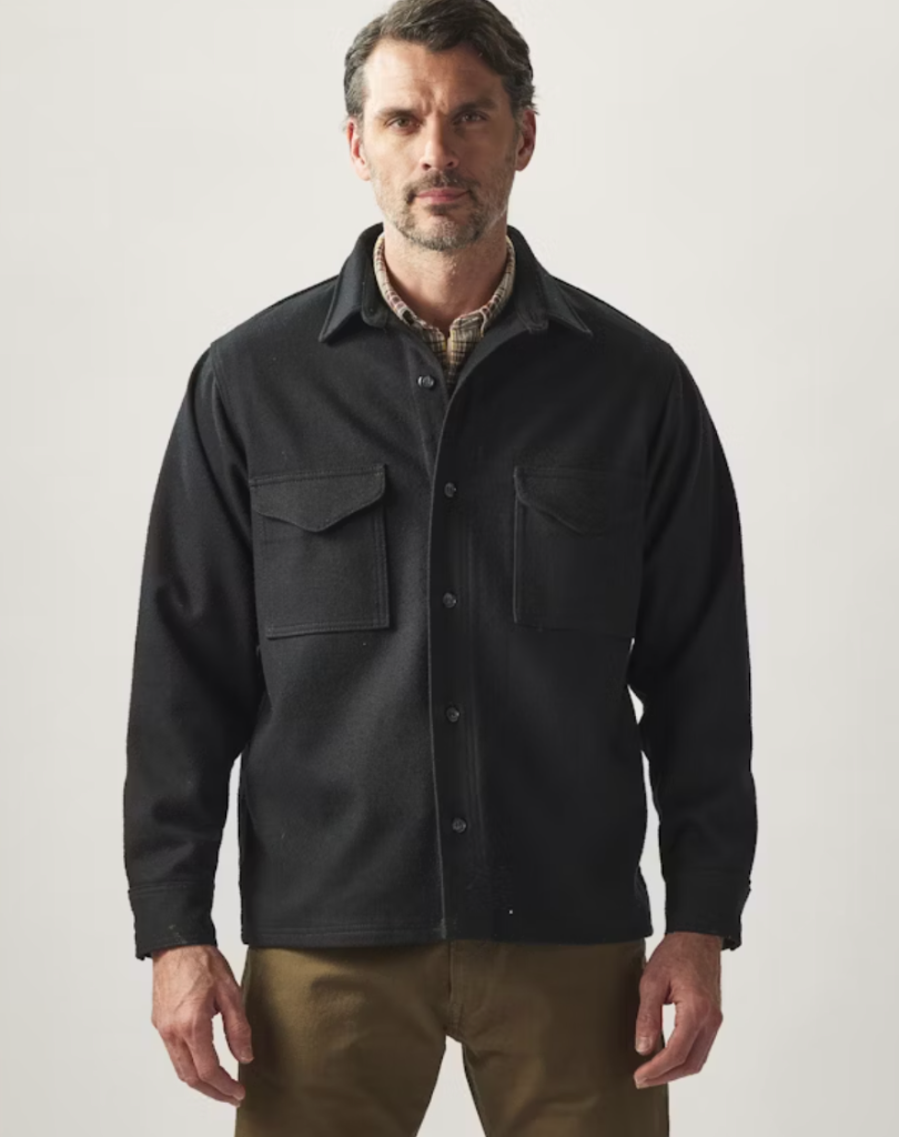 フィルソン ウールジャックシャツ ネイビー 円形タグ FILSON Wool Jac Shirt XL Navy Blue Shirt Jacket 100% 18oz