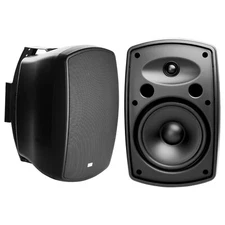 8" Outdoor Speaker Pair 200W, 2-Way Mountable Swivel/Pivot, IP54, Black AP850