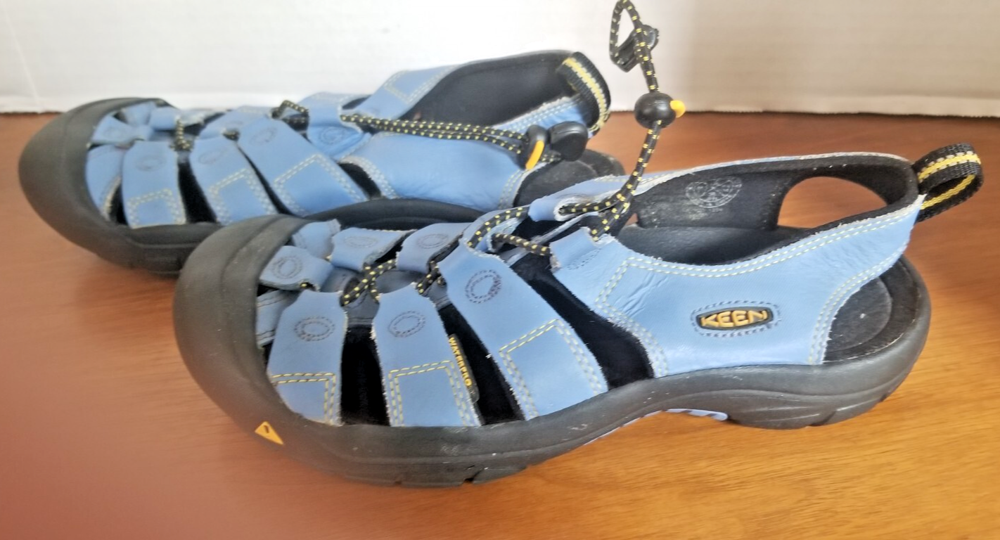 Keen Newport Sandalo Uomo Impermeabile Pelle Escursionismo Trail Sport Tg 7 Blu