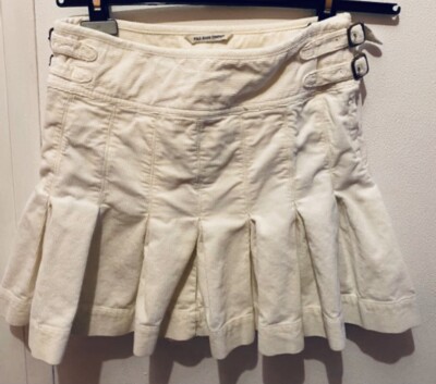 Samt Minirock Polo Jeans Company weiß mit seitlichen Schnallen