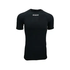 CCM Hockey Senior/Adult Performance Compression SS Shirt (TSS3BA)-Black