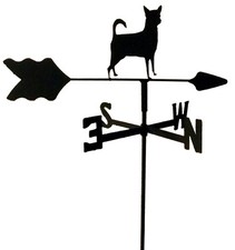 CHIHUAHUA GARDEN STYLE WEATHERVANE WROUGHT IRON LOOK MADE IN USA TLS1008IN