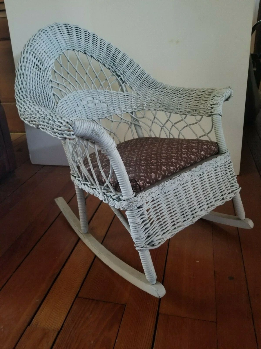 Small wicker rocking chair deals
