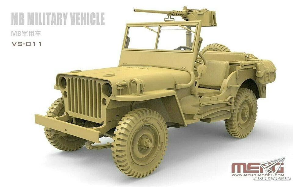 Meng Modelli 1:3 5 MB Jeep Military Vehicle Kit Modello - Immagine 2 di 4