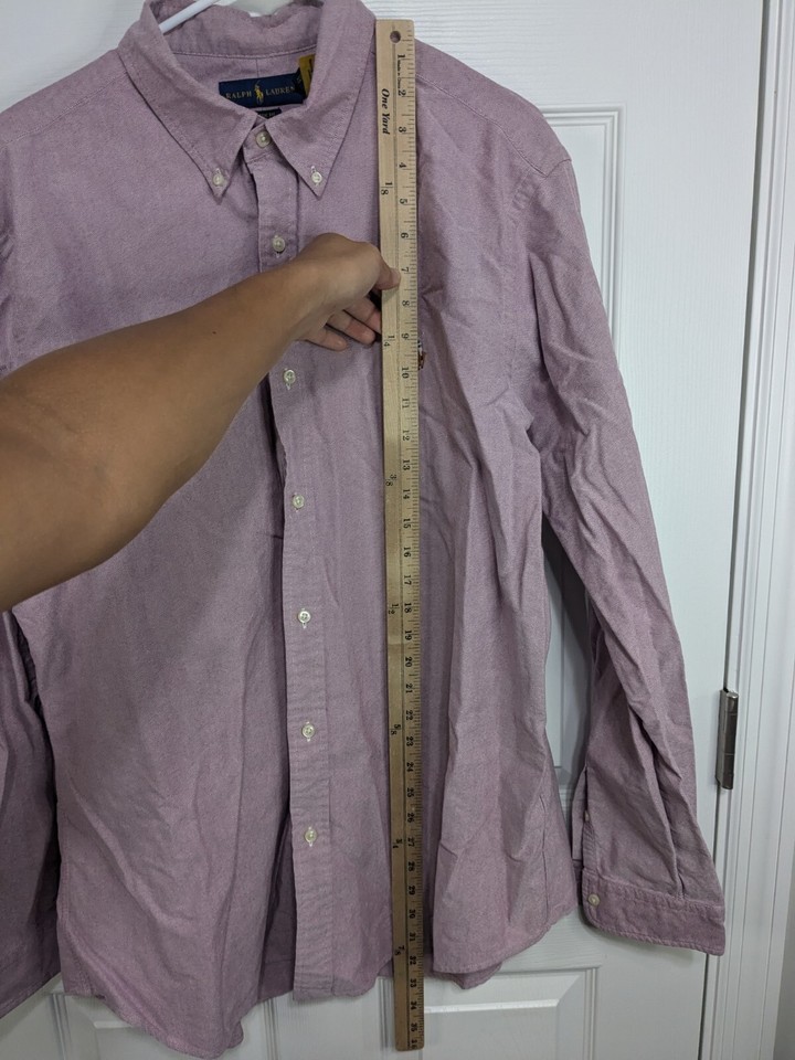 Ralph Lauren Shirt Men's 2XL Purple Long Sleeve Button Down Classic Fit