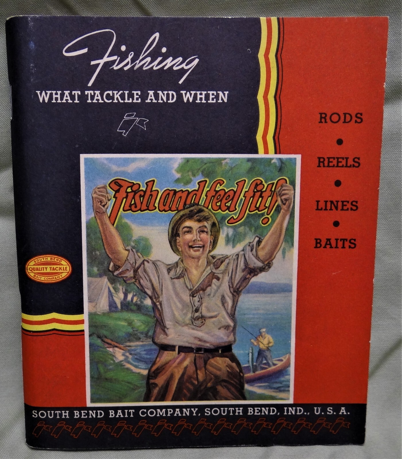 Vintage 1938 South Bend Fishing Tackle Catalog, 51/4" x 61/4", 132